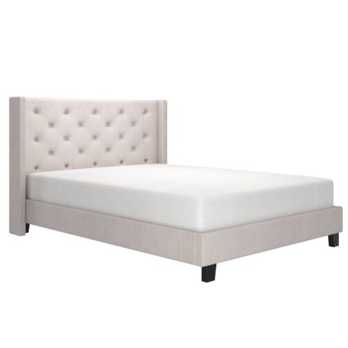 Lynn Platform Bed in Ivory