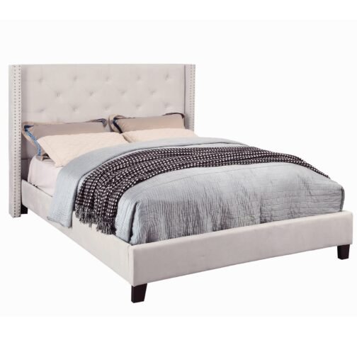 Lynn Platform Bed in Ivory - Image 5