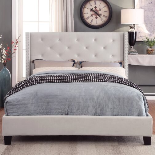 Lynn Platform Bed in Ivory - Image 6