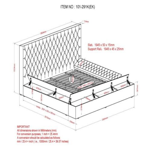 Adonis 78" King Platform Bed with Storage in Grey - Image 7