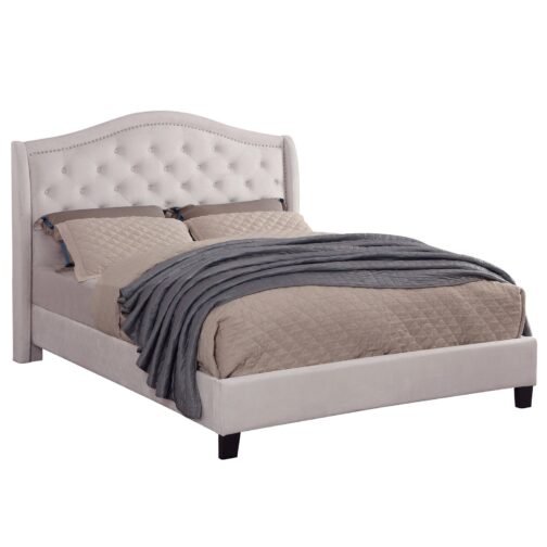 Lou Platform Bed in Ivory