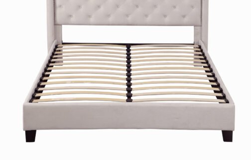 Lou Platform Bed in Ivory - Image 3