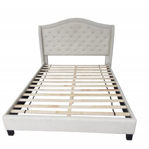 Lou Platform Bed in Ivory - Image 4