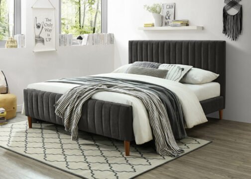 Anna Platform Bed in Charcoal - Image 2