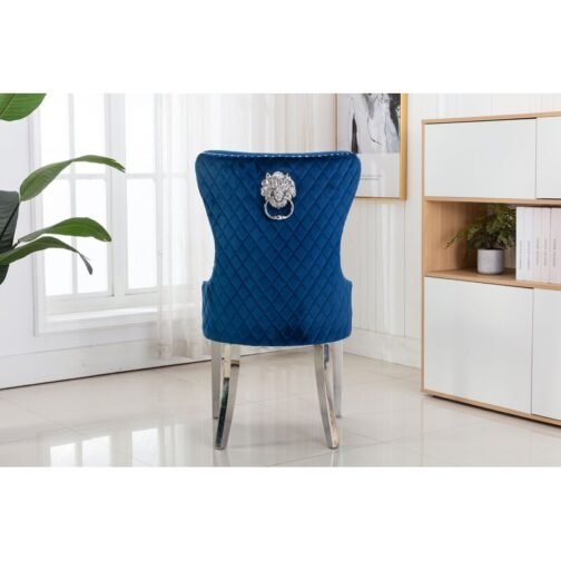 Lionhead Knocker Chair Velvet Blue - Image 11