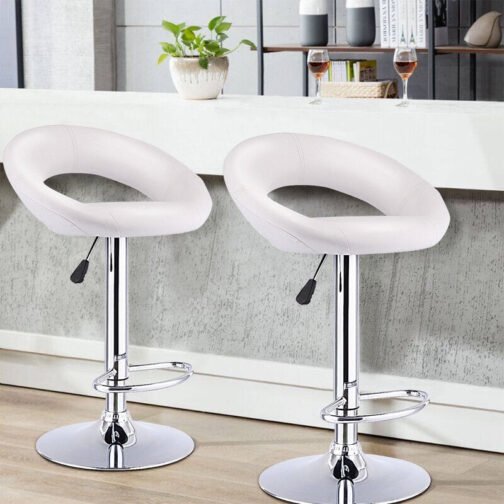 1132S White Bar Stool FINISH: White - Image 3