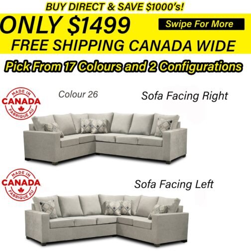 Nadia Sectional Made In Canada 3x2