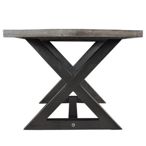 Zac Rectangular Dining Table in Distressed Grey - Image 3