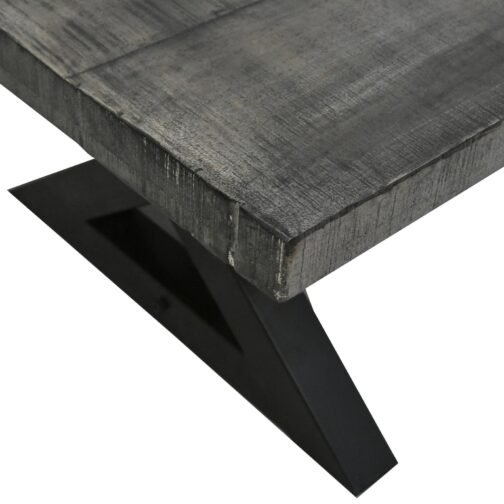 Zac Rectangular Dining Table in Distressed Grey - Image 5