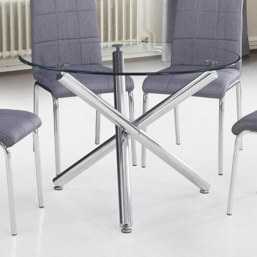 Solar II Round Dining Table in Chrome - Image 2