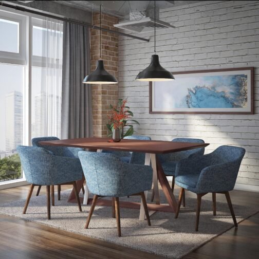 Driz Rectangular Dining Table in Walnut - Image 6