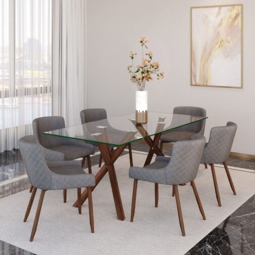 Cosmos Rectangular Dining Table in Walnut - Image 6