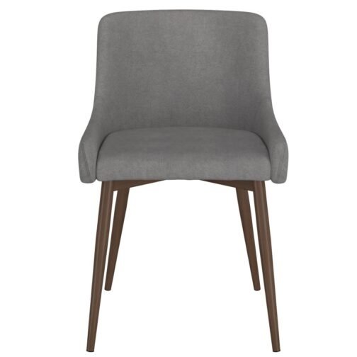 Bianca Side Chair, set of 2 in Grey with Walnut Leg - Image 5