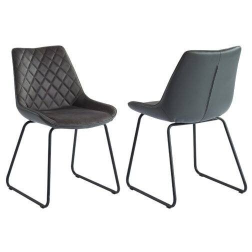 Vince Side Chair, set of 2, in Charcoal - Image 5