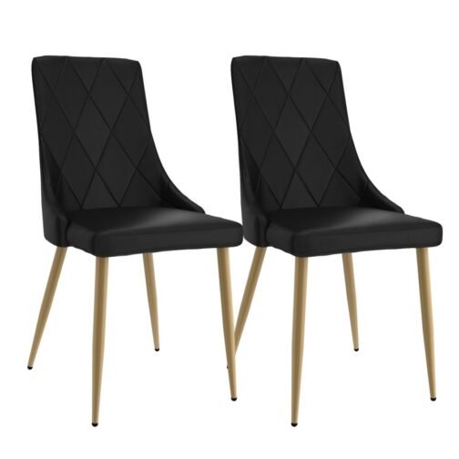 Antoine Side Chair, Set of 2, in Black - Image 6