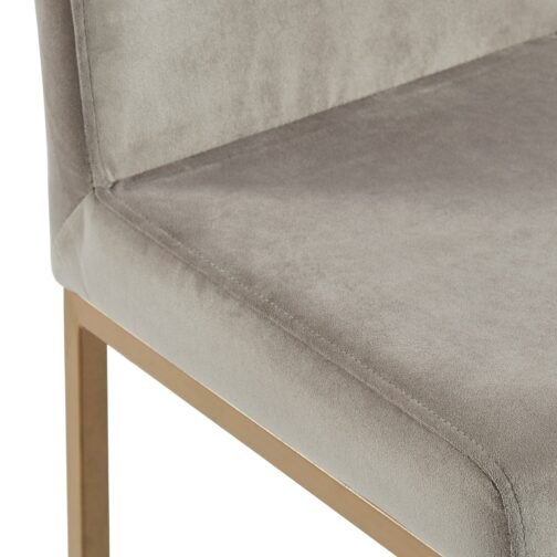 Diaz 26'' Counter Stool, set of 2, in Grey with Gold Legs - Image 3