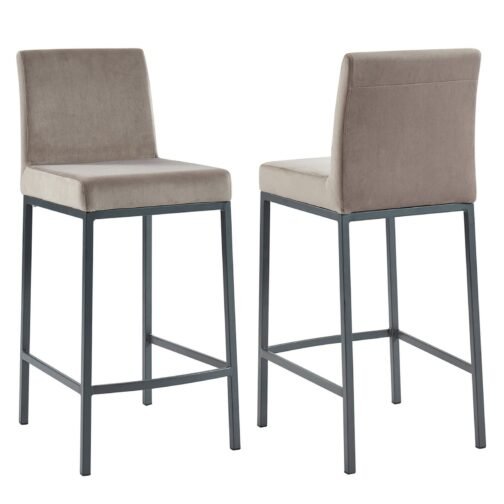 Diaz 26'' Counter Stool, set of 2, in Grey with Grey Legs - Image 5