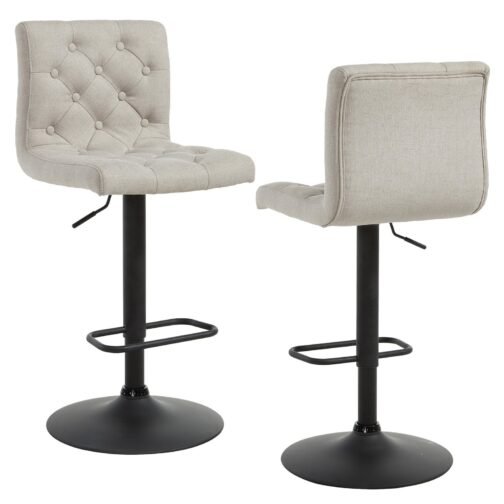 Dexter Air Lift Stool, set of 2, in Beige - Image 4