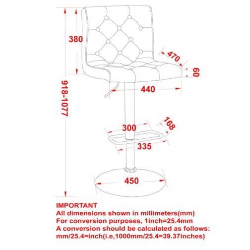 Dexter Air Lift Stool, set of 2, in Grey - Image 6