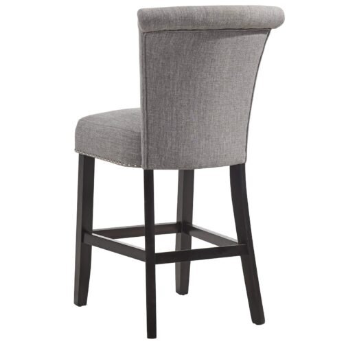 Velma 26'' Counter Stool, set of 2, in Grey with Coffee Legs - Image 2