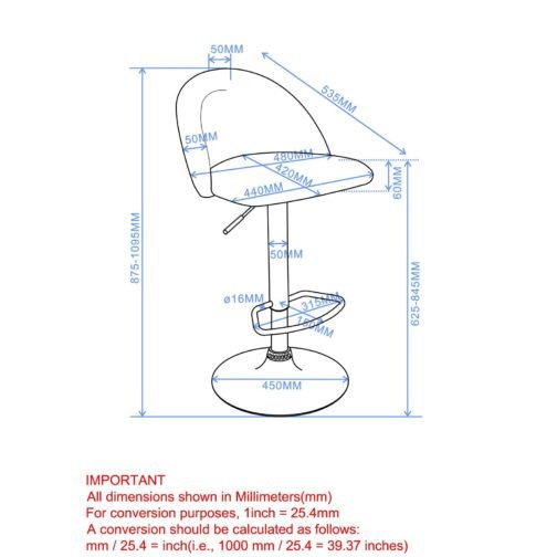 Star Air Lift Stool in Black - Image 5