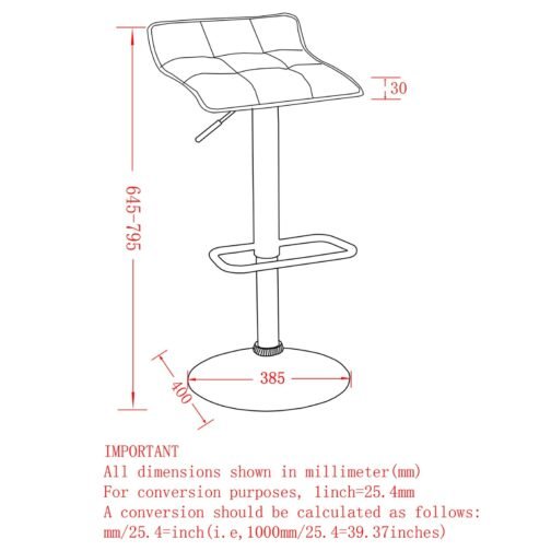 Pluto Air Lift Stool, set of 2, in Blue-Grey - Image 6