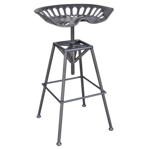 Track Adjustable Stool in Gunmetal - Image 3