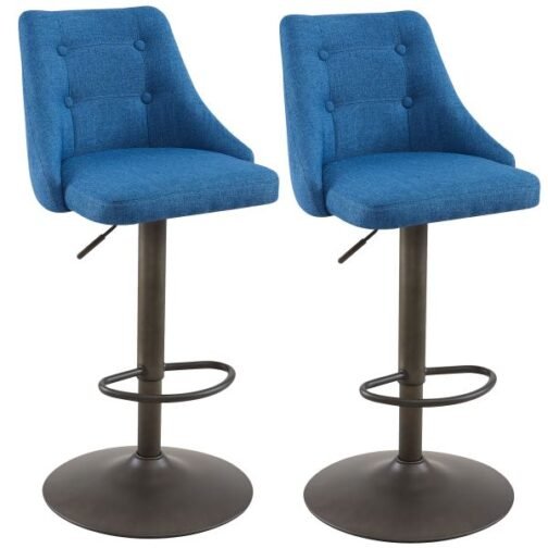 Tyson Air Lift Stool, set of 2 in Blue - Image 4