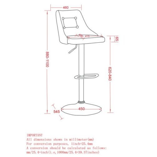 Tyson Air Lift Stool, set of 2 in Blue - Image 6