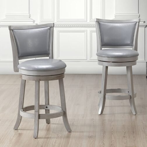 Ron 26'' Counter Stool, set of 2, in Grey - Image 3