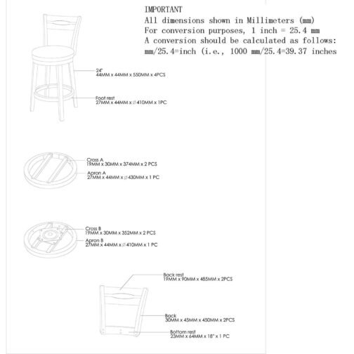 Harley 26'' Counter Stool, set of 2, in Coffee - Image 6