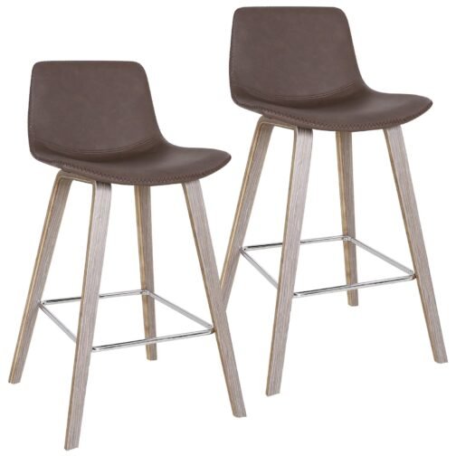 Dora 26'' Counter Stool, set of 2, in Brown - Image 7