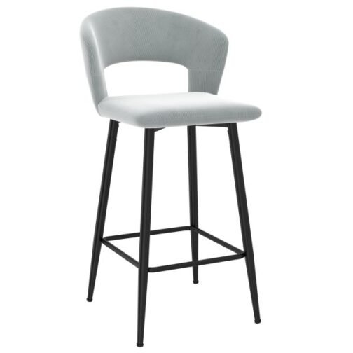 Camille 26'' Counter Stool, set of 2 in Light Grey