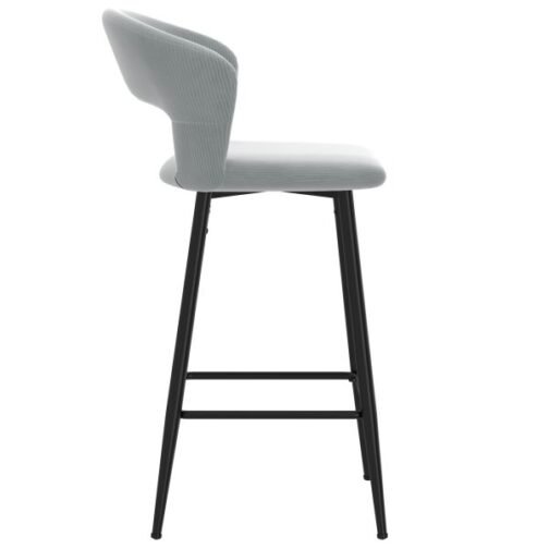 Camille 26'' Counter Stool, set of 2 in Light Grey - Image 4