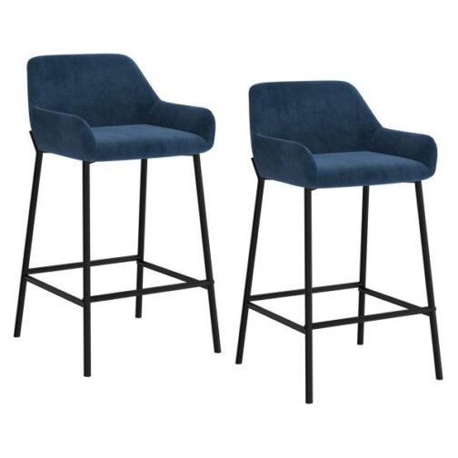 Baily 26'' Counter Stool, set of 2 in Blue - Image 5