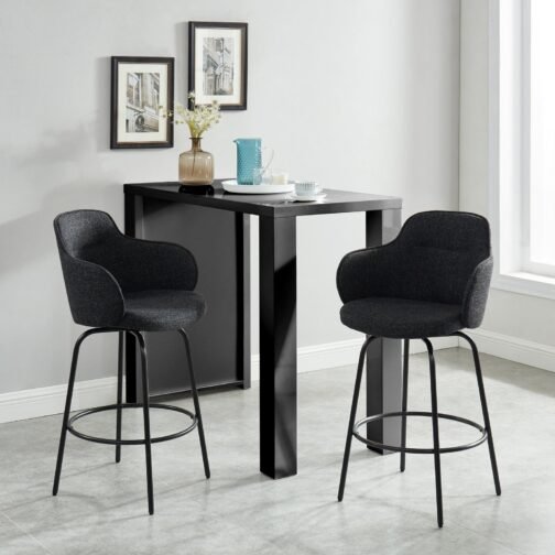 Lani 26'' Counter Stool, set of 2, in Charcoal - Image 2