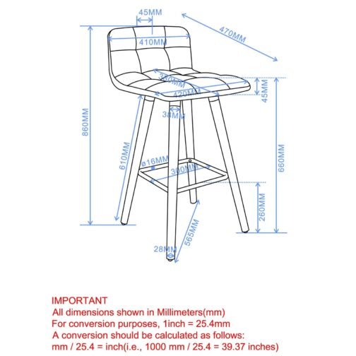 Revon 26'' Counter Stool, set of 2, in Black - Image 6