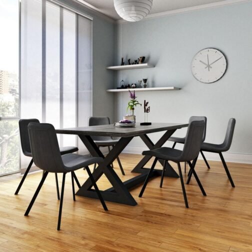 Zedd/Byron 7pc Dining Set, Grey