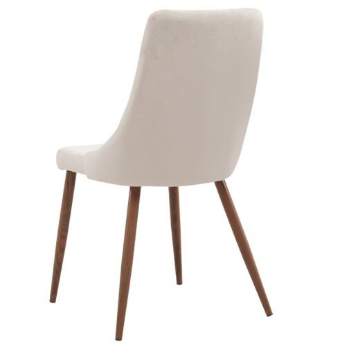 Fran/Nora 5pc Dining Set, Walnut/Beige - Image 5