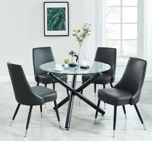 Susan/Silvia 5pc Dining Set, Grey