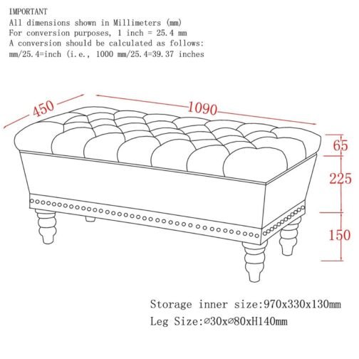 Hamilton 2 Storage Bench in Beige - Image 4