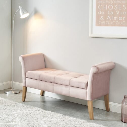 Alice Storage Bench in Blush - Image 2