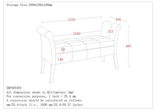 Alice Storage Bench in Grey - Image 7