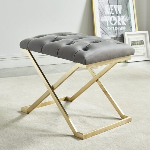 Dora Bench in Grey & Gold - Image 3