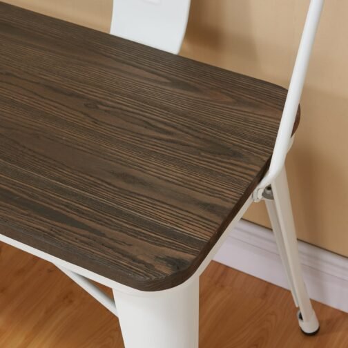 Indus Bench With Back in White - Image 5