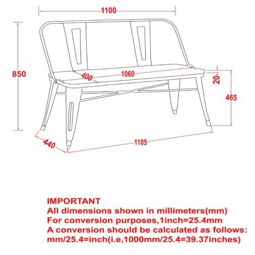 Indus Bench With Back in White - Image 6