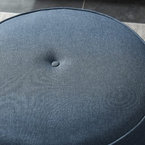 Ritu 2pc Round Ottoman set in Blue - Image 3