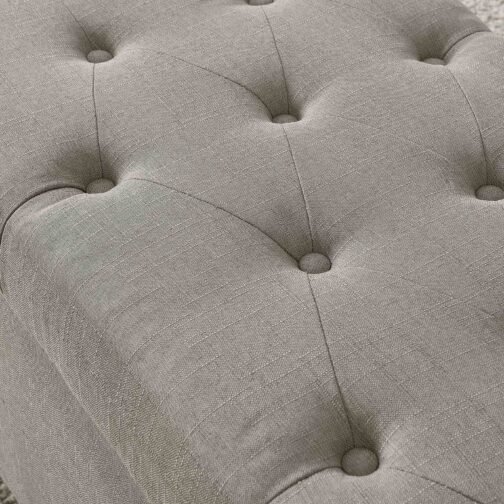 Sylvia Rectangular Storage Ottoman in Light Grey - Image 4