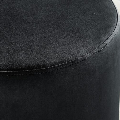 Sona Round Ottoman in Black & Gold - Image 3