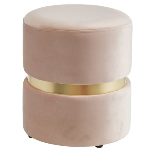 Viola Round Ottoman in Pink
